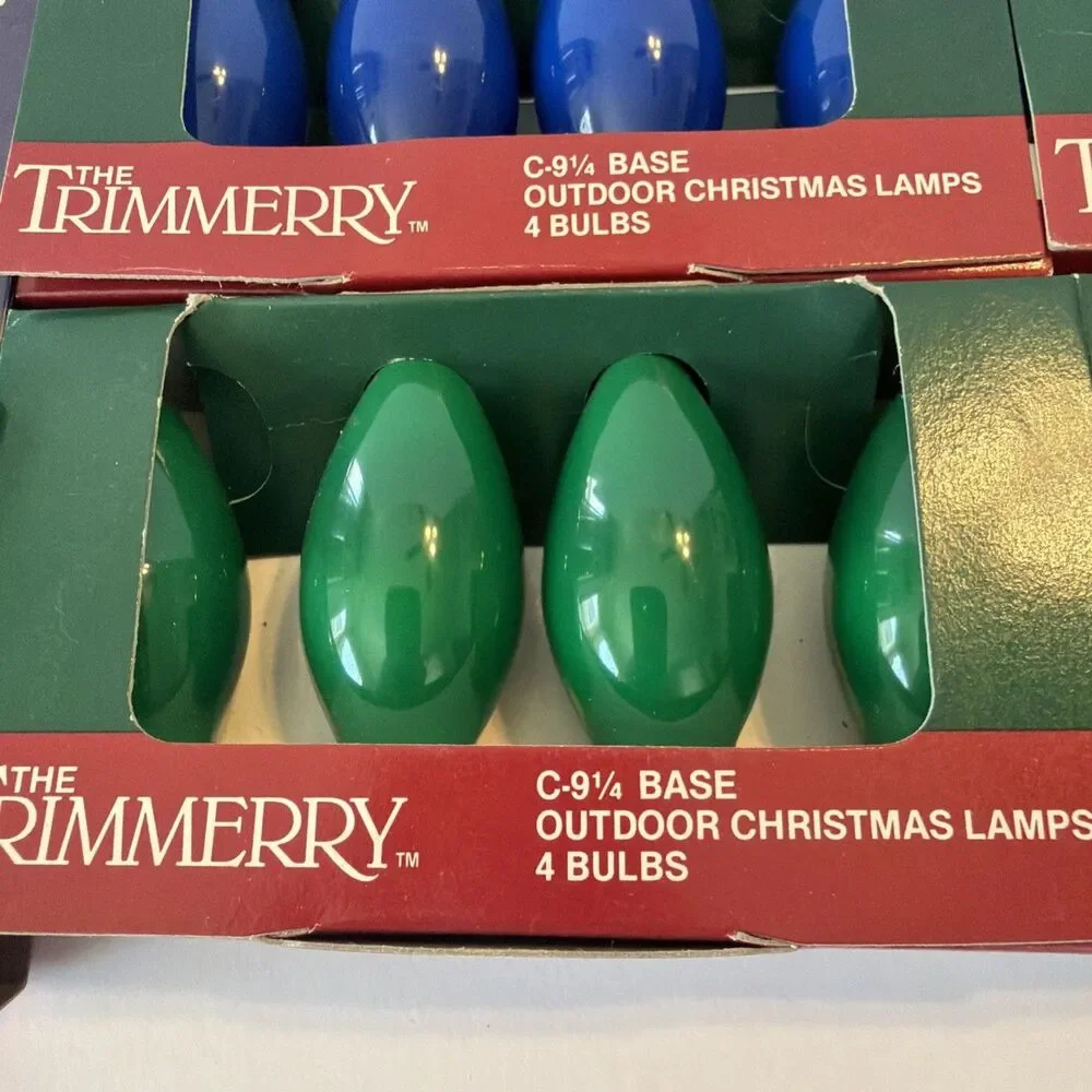 36 C9 1/4 Holiday Christmas Light Replacement Bulbs Multicolor Outdoor Vintage